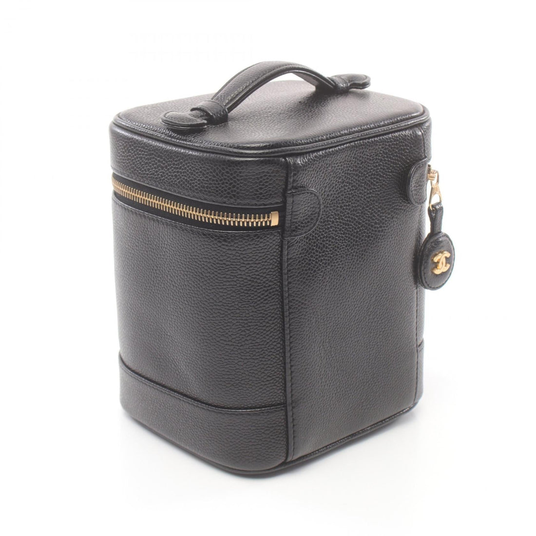 Chanel Caviar Skin Coco Mark Handbag Black