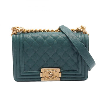 Chanel Boy Small Shoulder Bag Green