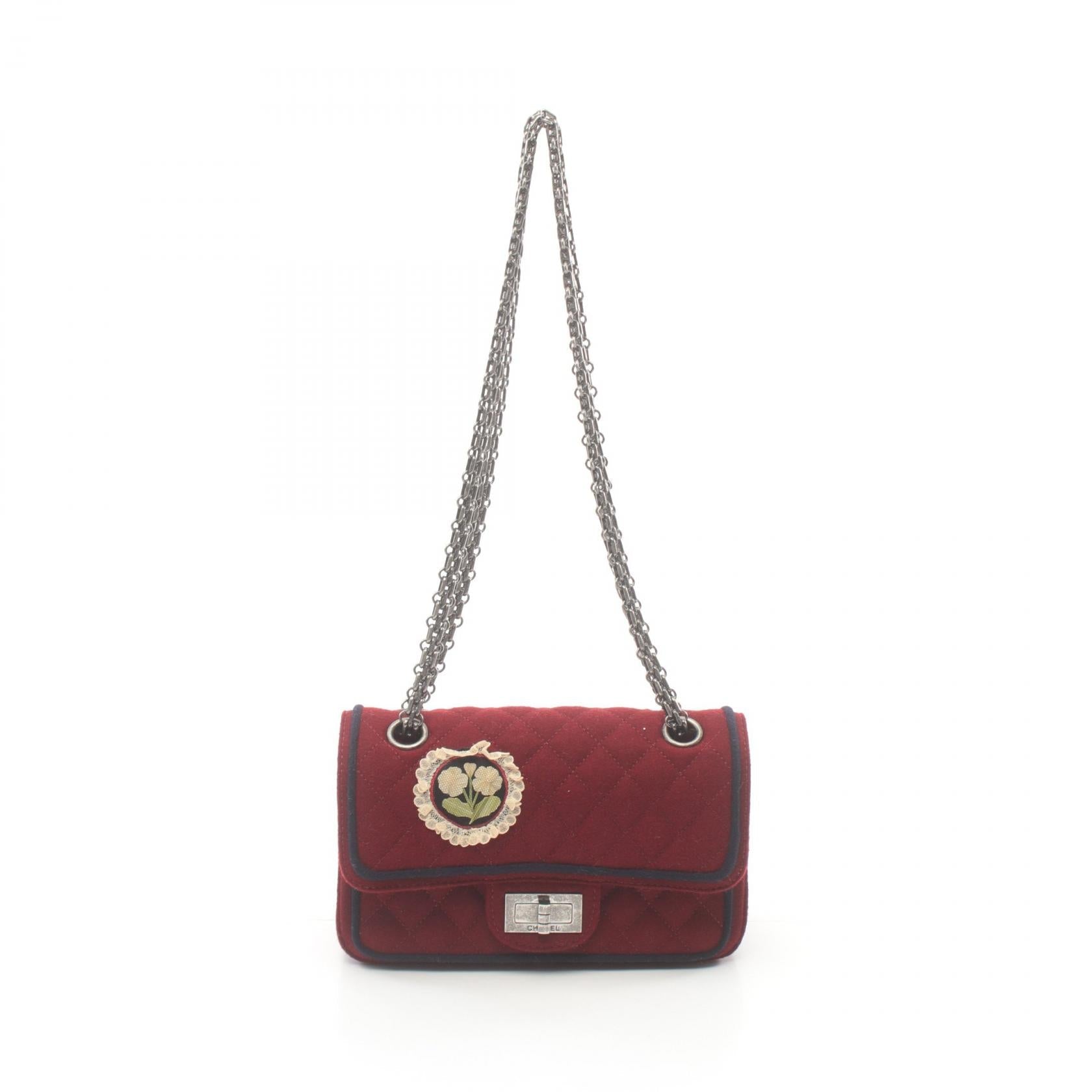 Chanel 2.55 Wool W Flap Shoulder Bag