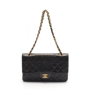 Chanel Lambskin Matelasse W Flap Shoulder Bag
