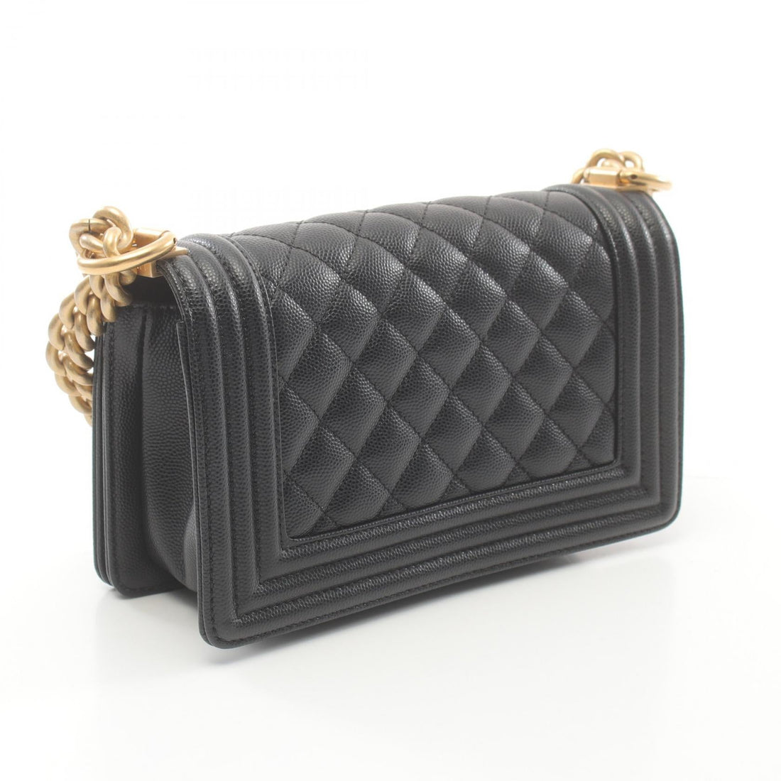 Chanel Boy Small Chevron Shoulder Bag Black