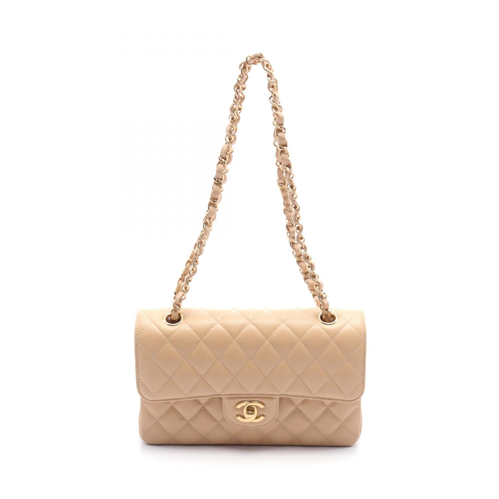 Chanel Matelasse W Flap Leather Shoulder Bag