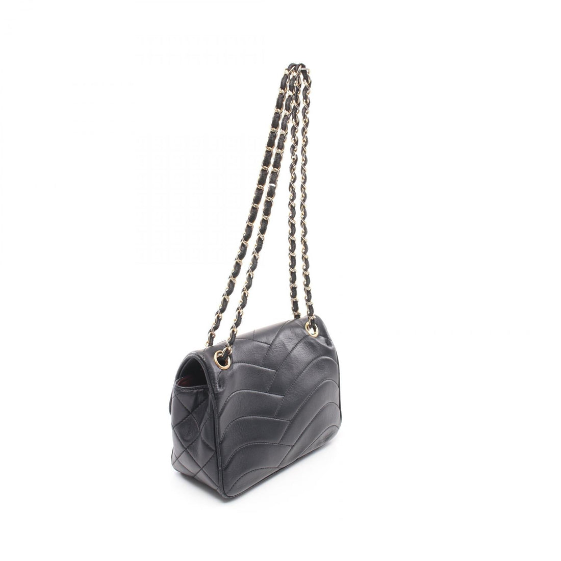 Chanel Lambskin Shoulder Bag Navy