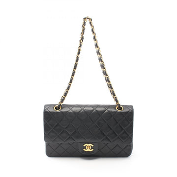 Chanel Lambskin Matelasse W Flap Shoulder Bag