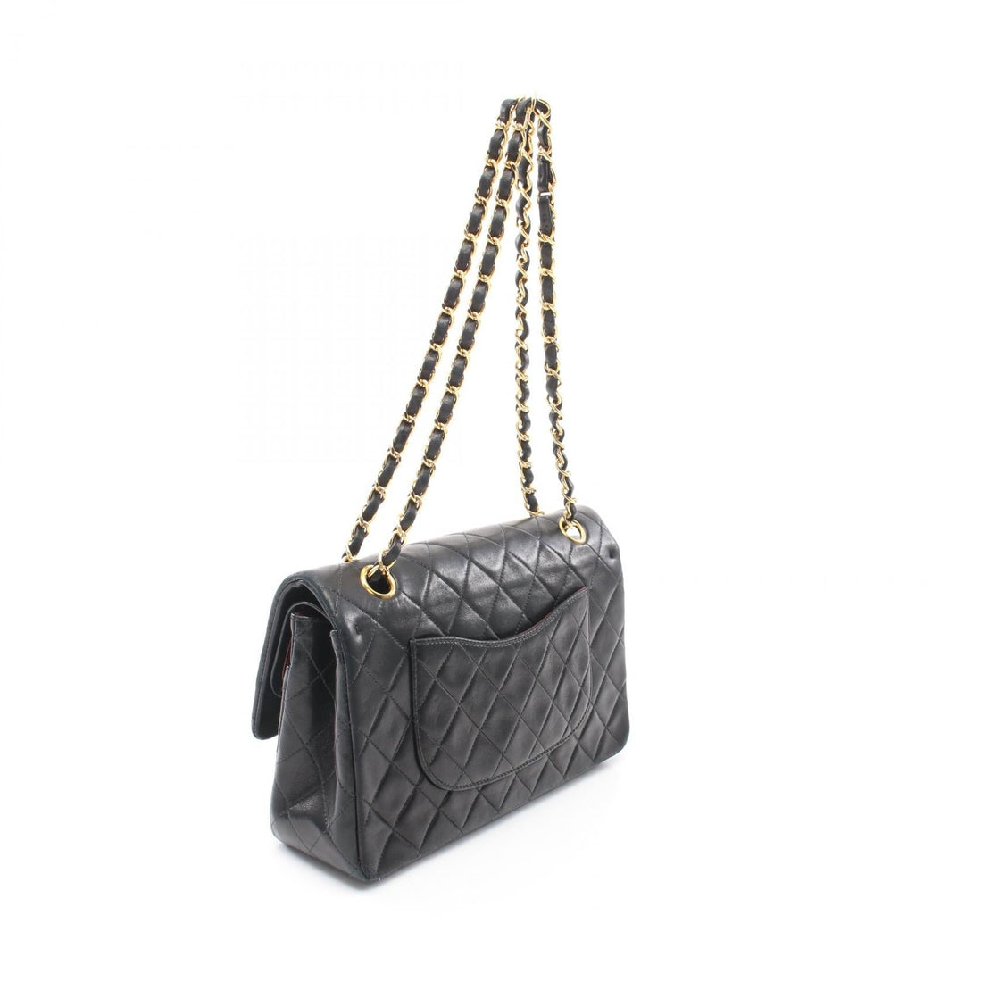 Chanel Lambskin Matelasse W Flap Shoulder Bag