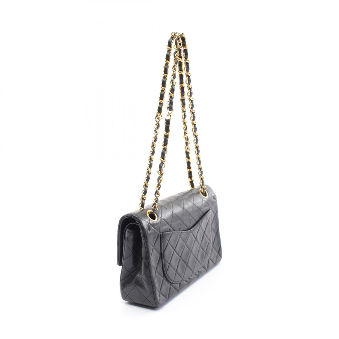 Chanel Lambskin Matelasse W Flap Shoulder Bag