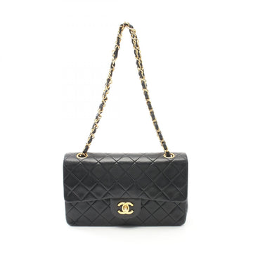 Chanel Lambskin Matelasse W Flap Shoulder Bag