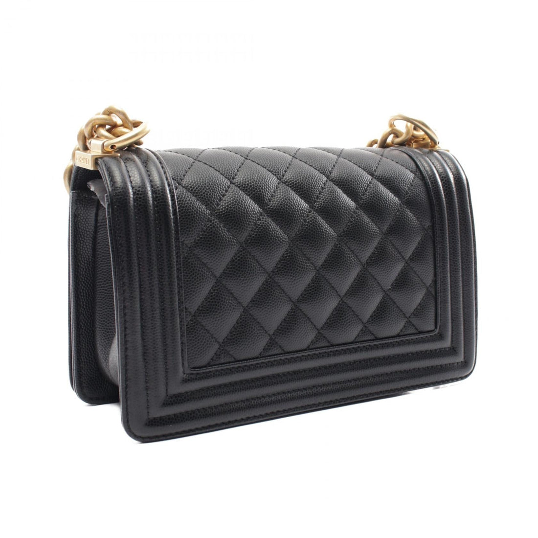 Chanel Boy Small Leather Shoulder Bag Black
