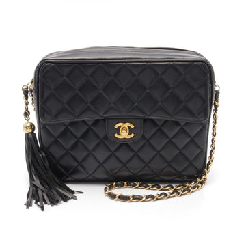 Chanel Matelasse Lambskin Shoulder Bag Black