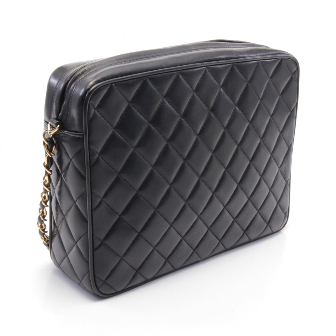 Chanel Matelasse Lambskin Shoulder Bag Black