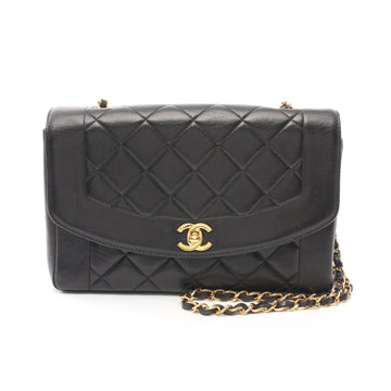 Chanel Diana Flap Lambskin Shoulder Bag Black