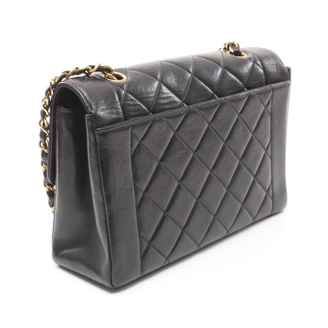 Chanel Diana Flap Lambskin Shoulder Bag Black