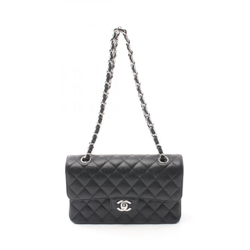 Chanel Matelasse W Flap Leather Shoulder Bag