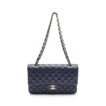 Chanel Lambskin Matelasse W Flap Shoulder Bag