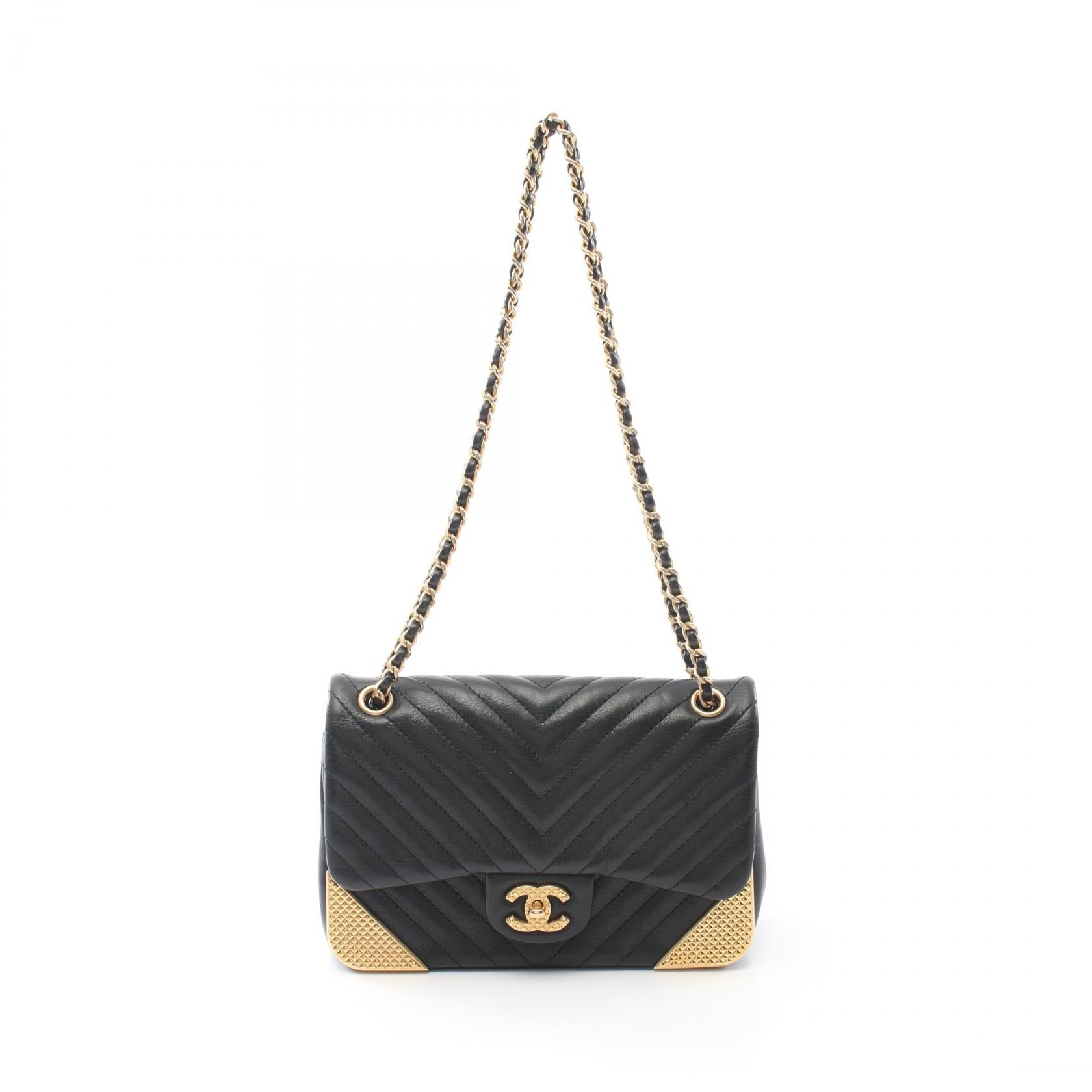 Chanel V Stitch Lambskin Shoulder Bag
