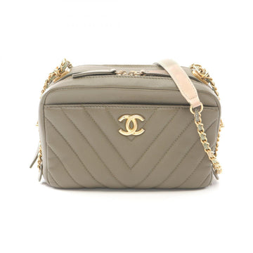 Chanel Chevron V Stitch Lambskin Shoulder Bag