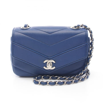 Chanel Chevron V Stitch Calfskin Shoulder Bag