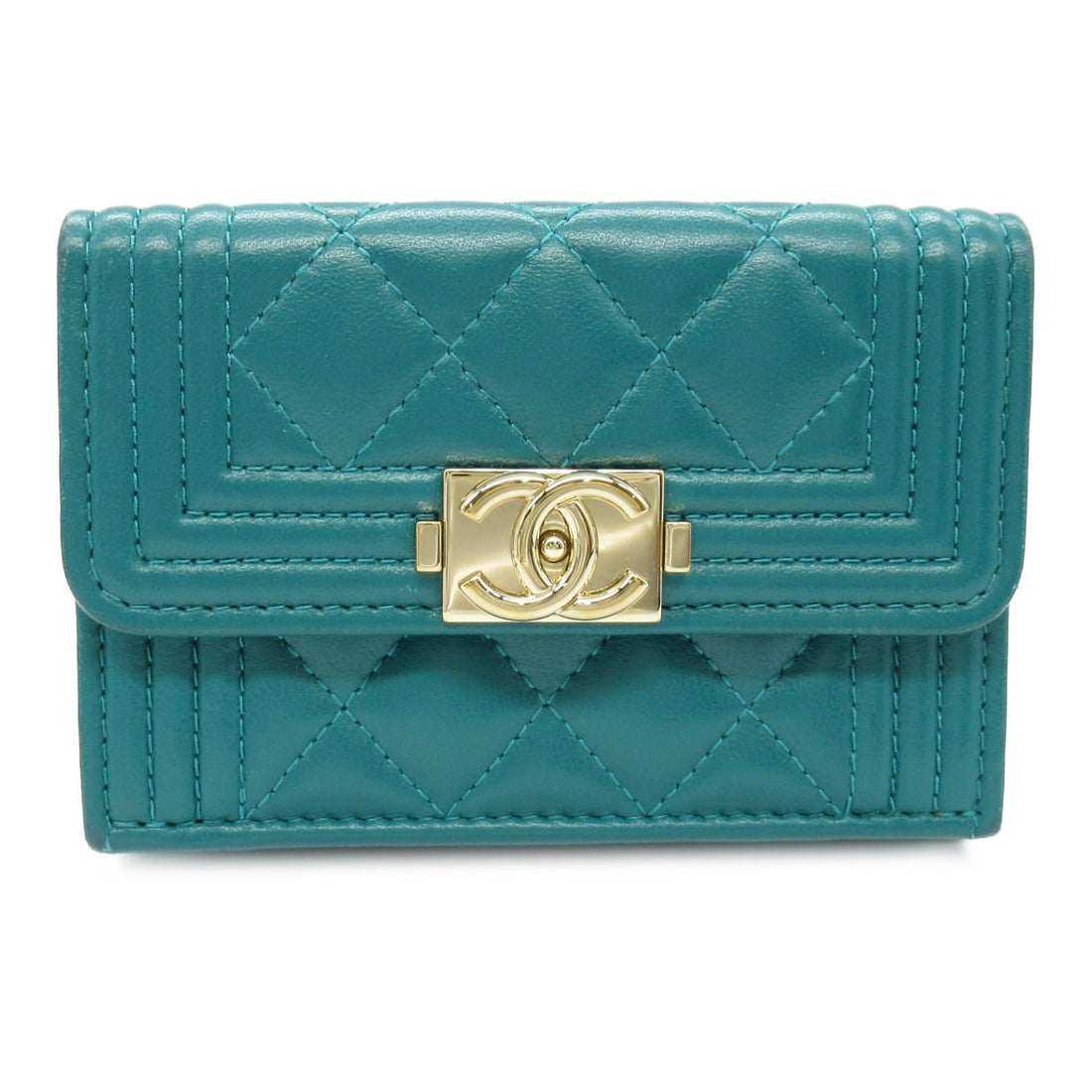 Chanel Boy Chanel Lambskin Trifold Wallet