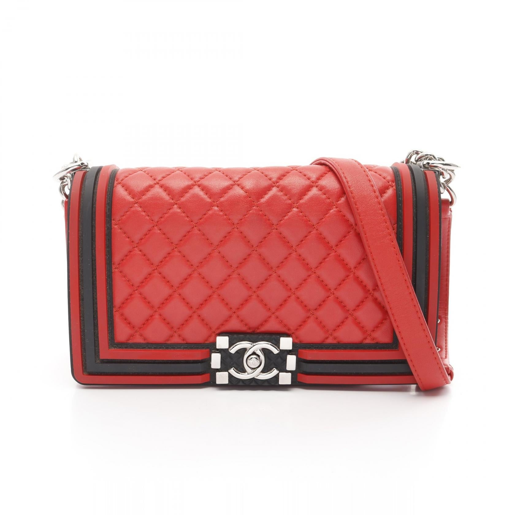 Chanel Boy Chanel Lambskin Shoulder Bag
