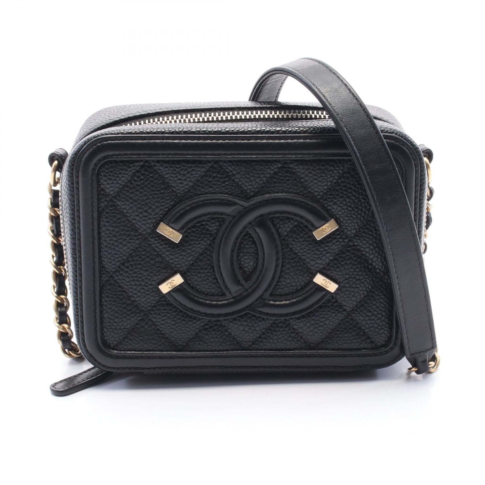 Chanel CC Filigree Caviar Skin Mini Shoulder Bag