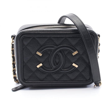 Chanel CC Filigree Caviar Skin Mini Shoulder Bag