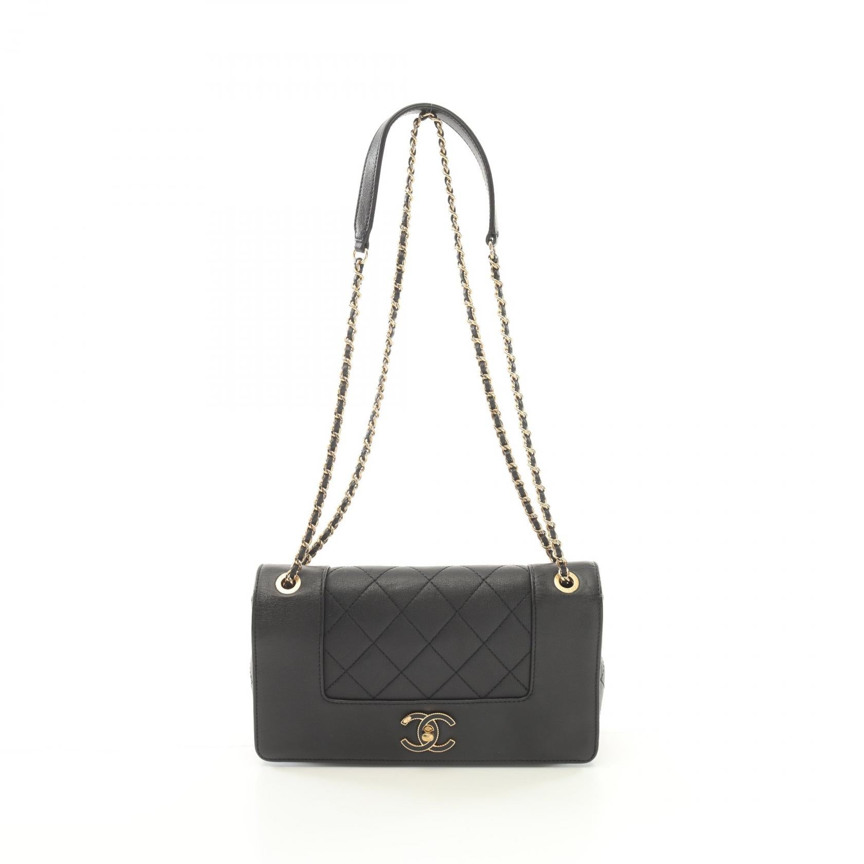 Chanel Mademoiselle Matelasse Leather Shoulder Bag