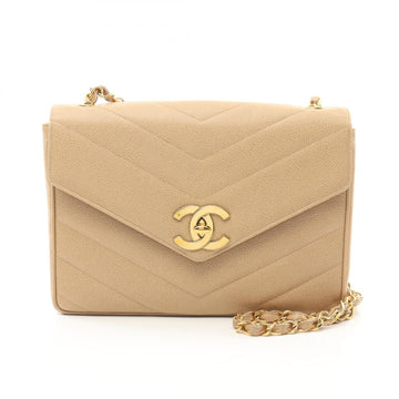 Chanel V Stitch Leather Shoulder Bag