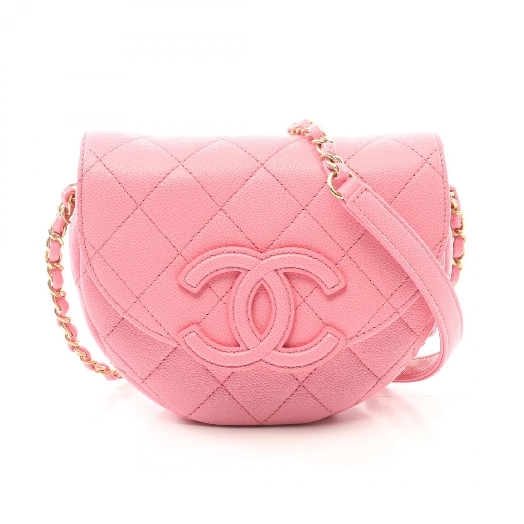 Chanel Matelasse Mini Messenger Caviar Skin Shoulder Bag