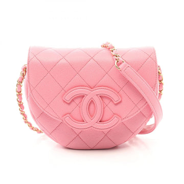 Chanel Matelasse Mini Messenger Caviar Skin Shoulder Bag