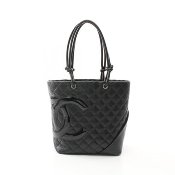 Chanel Cambon Line Leather Patent Leather Tote Bag
