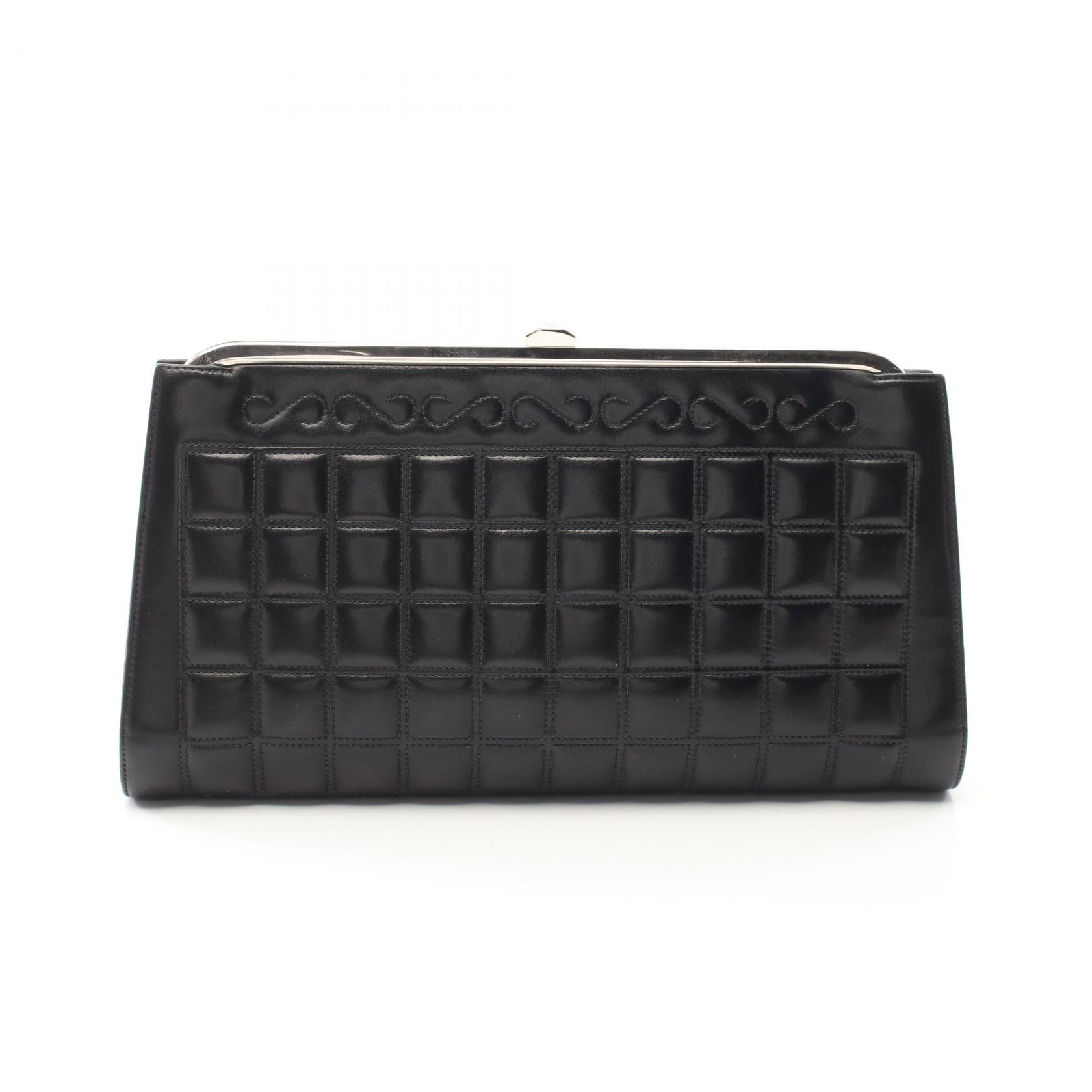 Chanel Choco Bar Leather Clutch Bag
