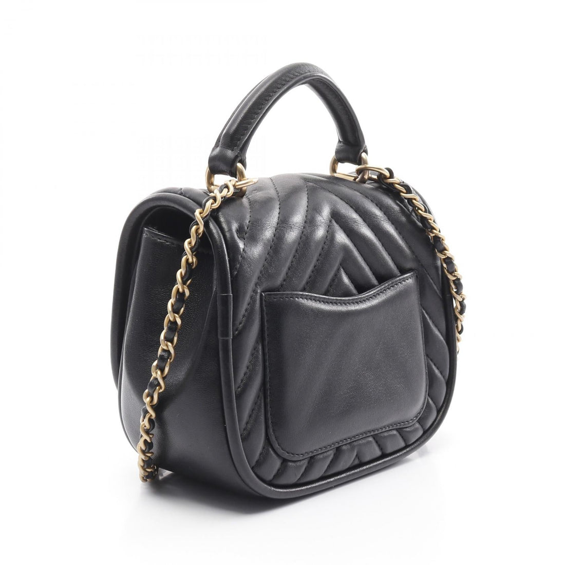 Chanel Chevron V Stitch Lambskin Shoulder Bag