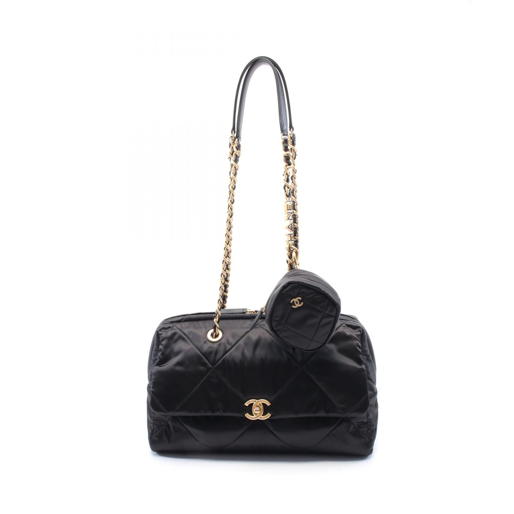 Chanel Matelasse Nylon Leather Shoulder Bag