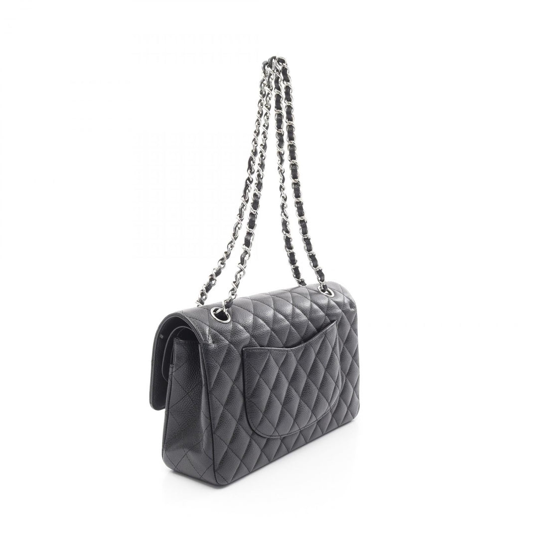 Chanel Matelasse W Flap Grained Calfskin Shoulder Bag