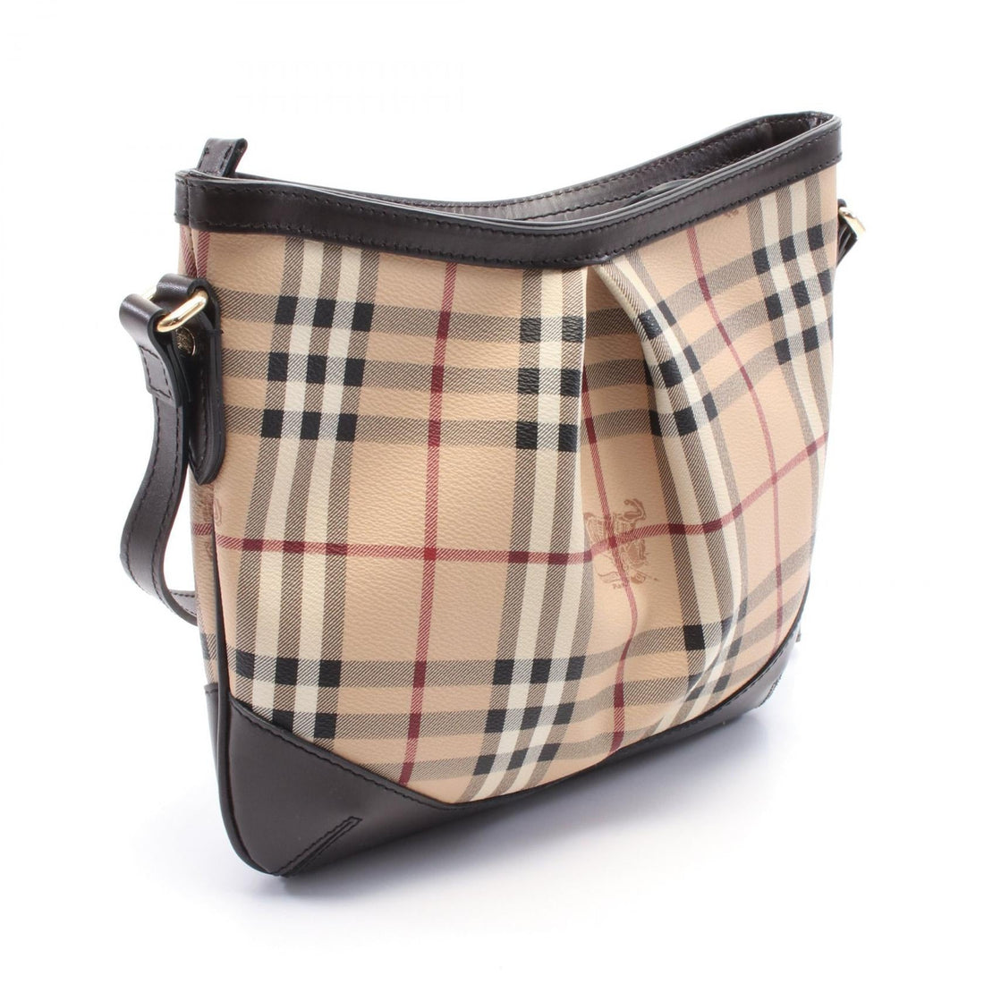 Burberry PVC Coated Canvas Leather Shoulder Bag