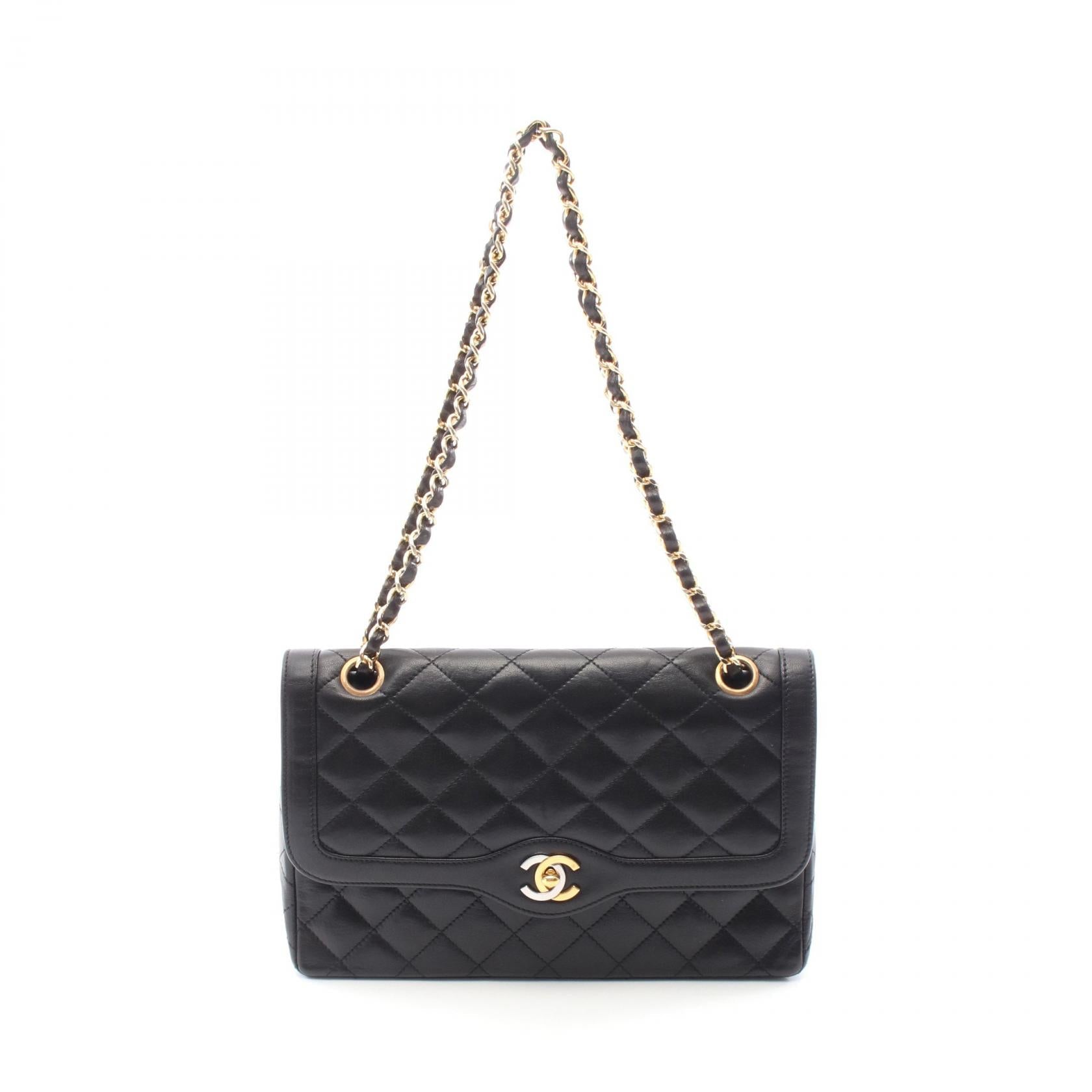 Chanel Matelasse Paris Limited Lambskin Double Flap Shoulder Bag