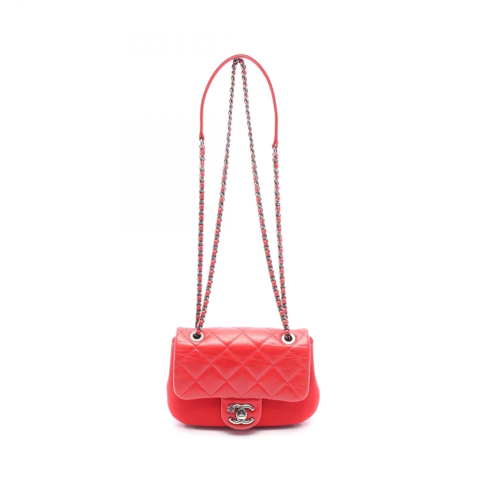 Chanel Matelasse Leather Felt Shoulder Bag