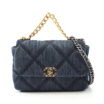 Chanel 19 Matelassé Denim Shoulder Bag