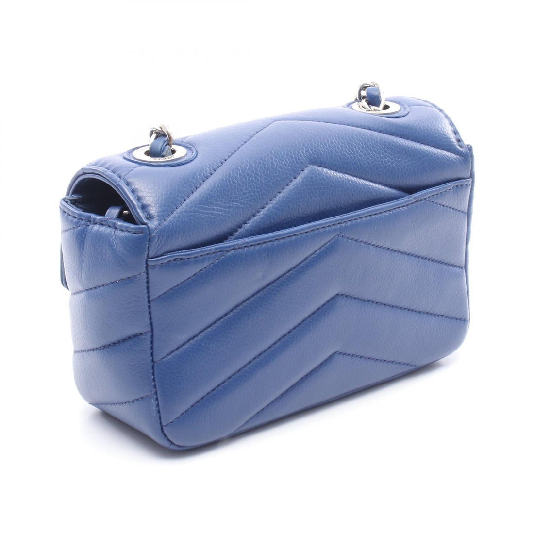 Chanel Chevron V Stitch Grained Calfskin Shoulder Bag