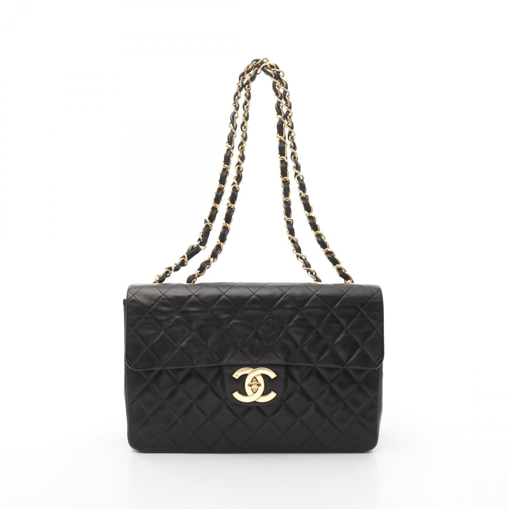 Chanel Deauville Matelasse 34 Lambskin Shoulder Bag