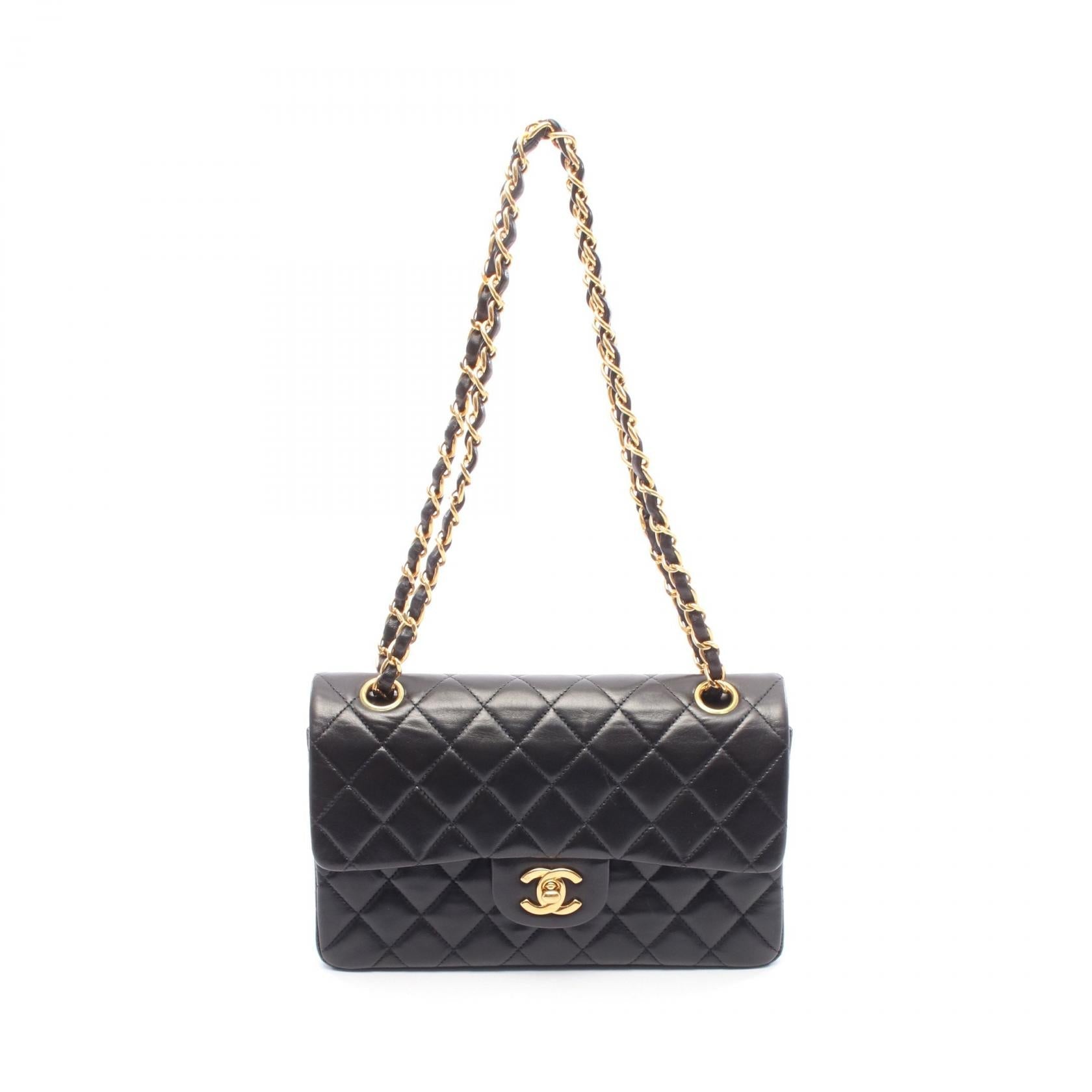 Chanel Matelasse W Flap Lambskin Shoulder Bag