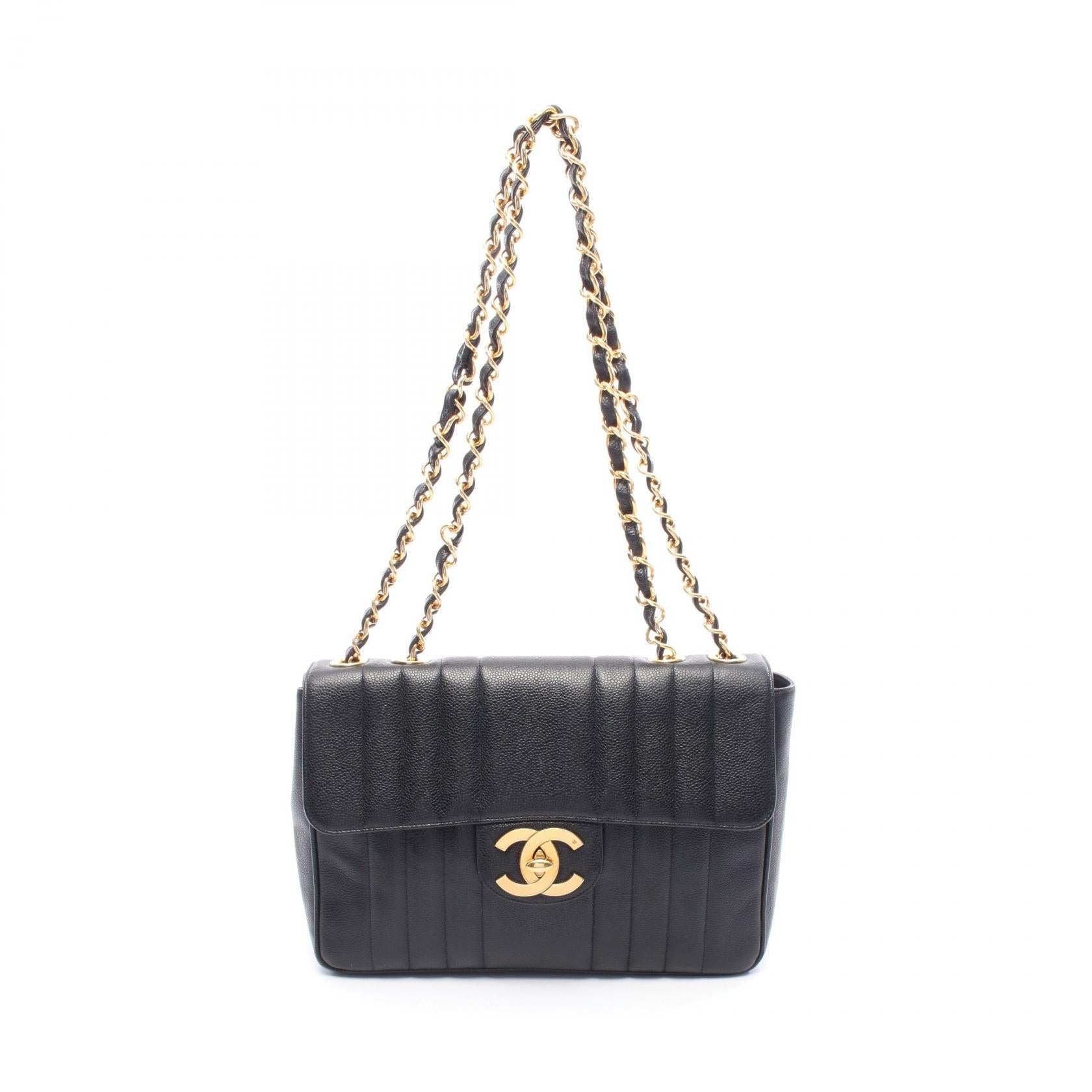 Chanel Mademoiselle De Coco Mark Caviar Skin Shoulder Bag