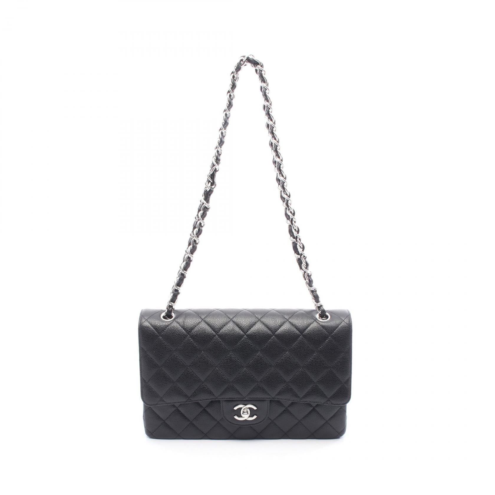 Chanel Classic Flap Bag Caviar Skin Shoulder Bag