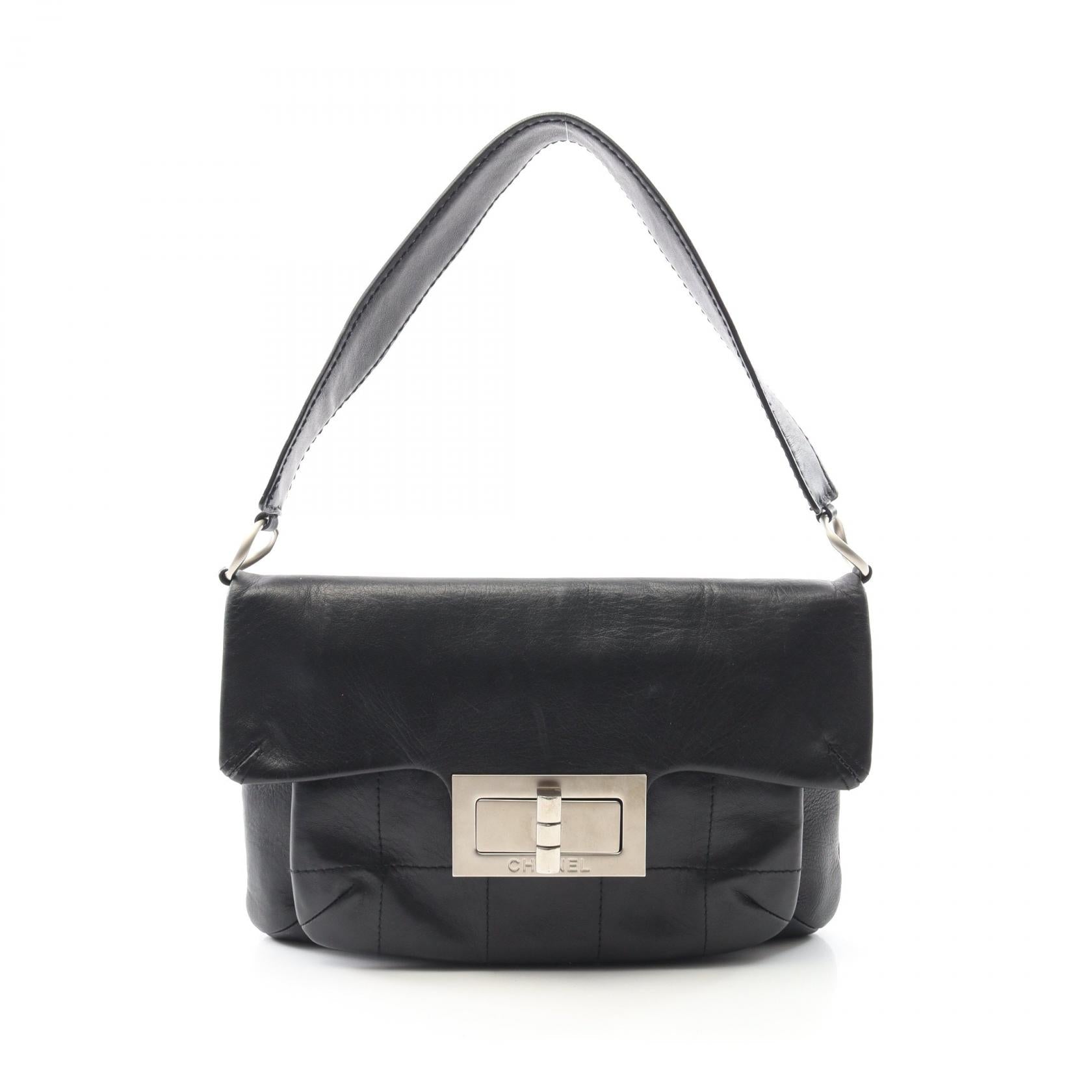 Chanel 2.55 Choco Bar Leather Shoulder Bag