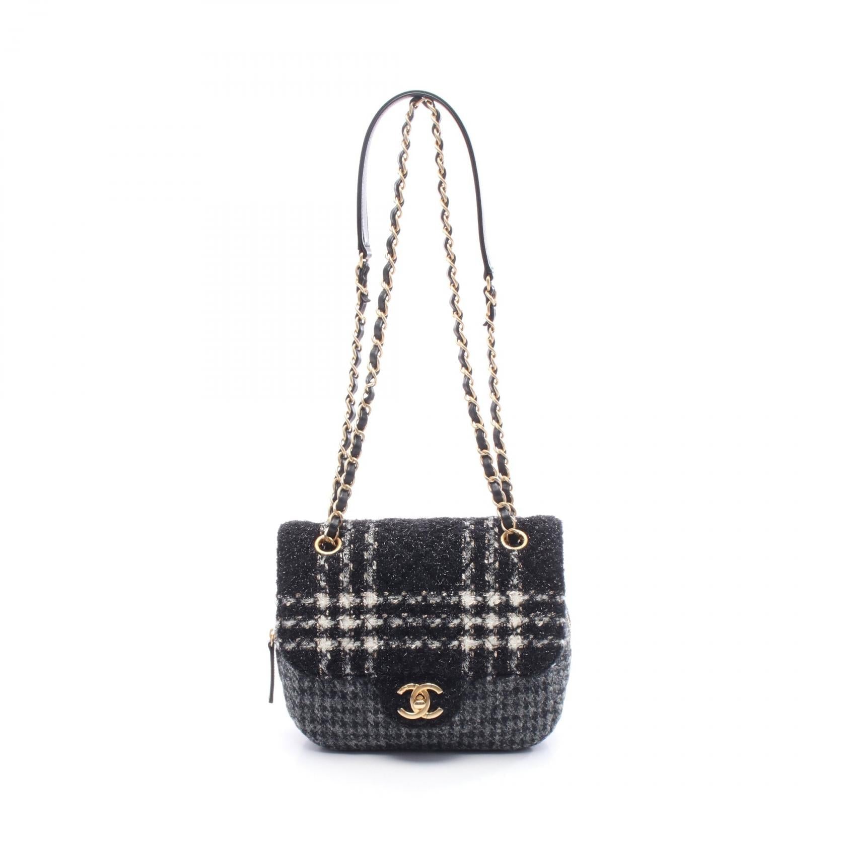 Chanel Matelassé Wool Shoulder Bag