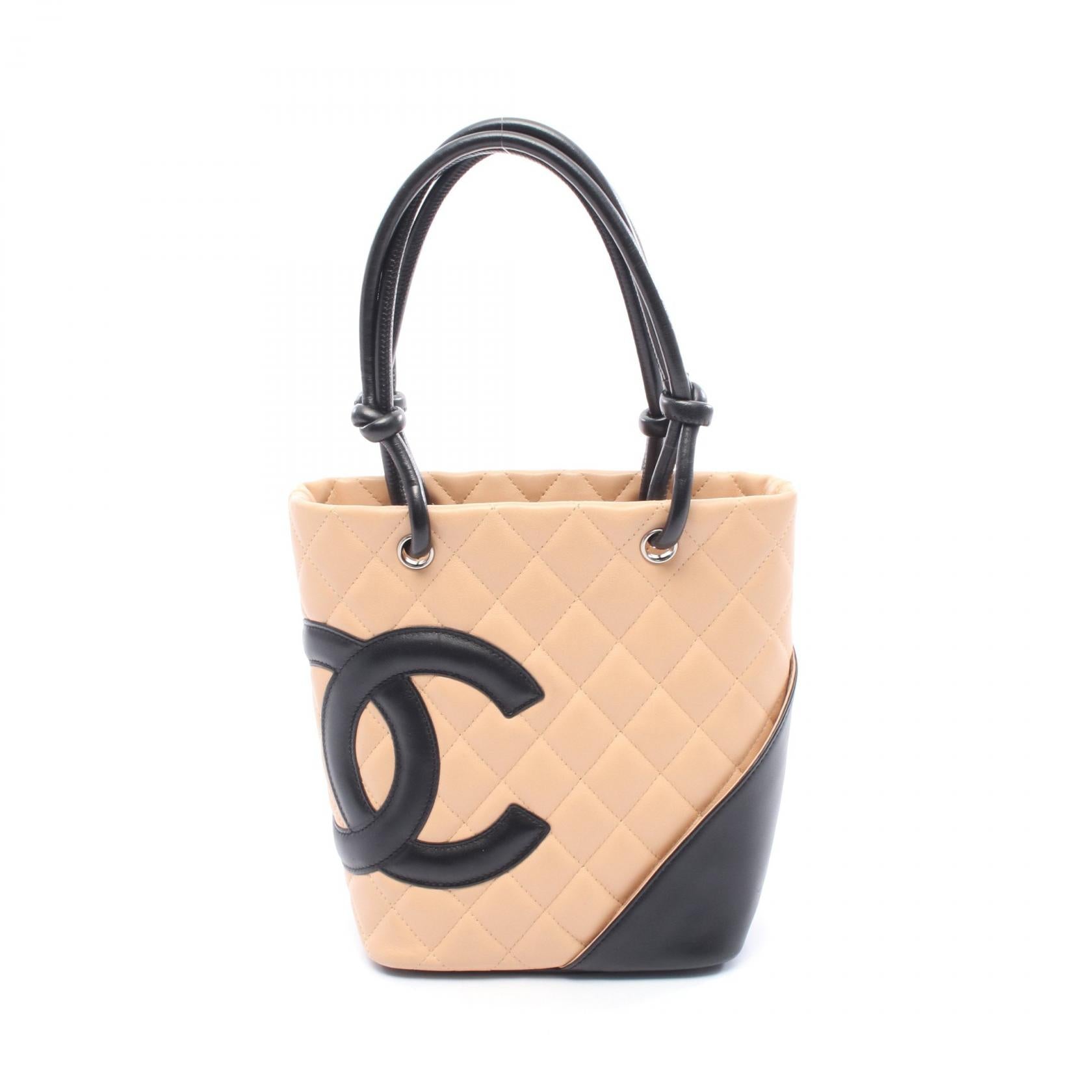 Chanel Cambon Line Small Tote Bag Leather Bag