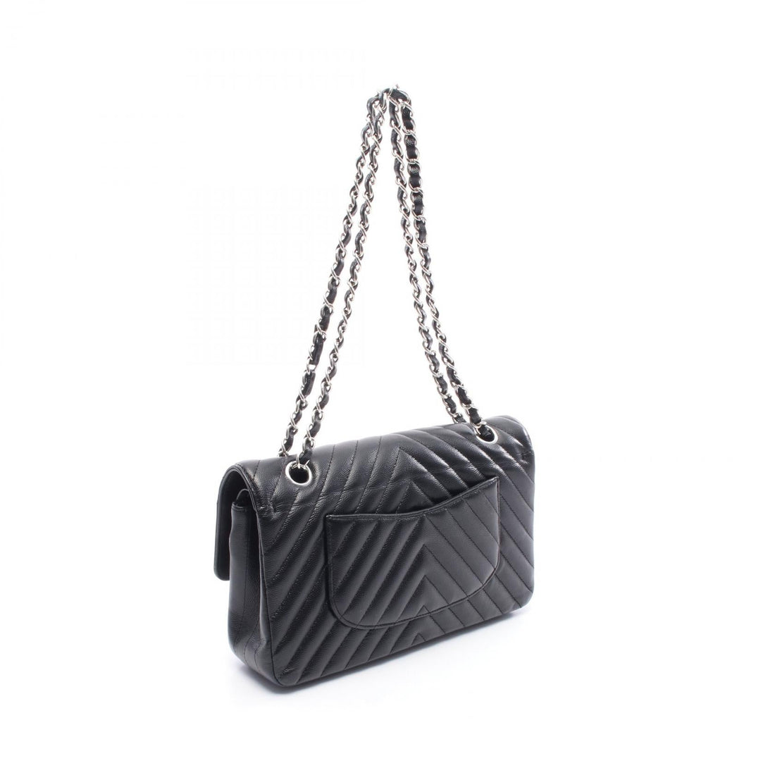 Chanel Chevron V Stitch Calf Shoulder Bag