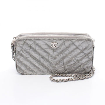 Chanel Chevron V Stitch Lambskin Shoulder Bag