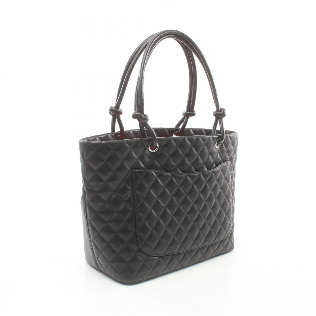 Chanel Cambon Quilted Leather Tote Bag Leather Tote Bag in New Condition
