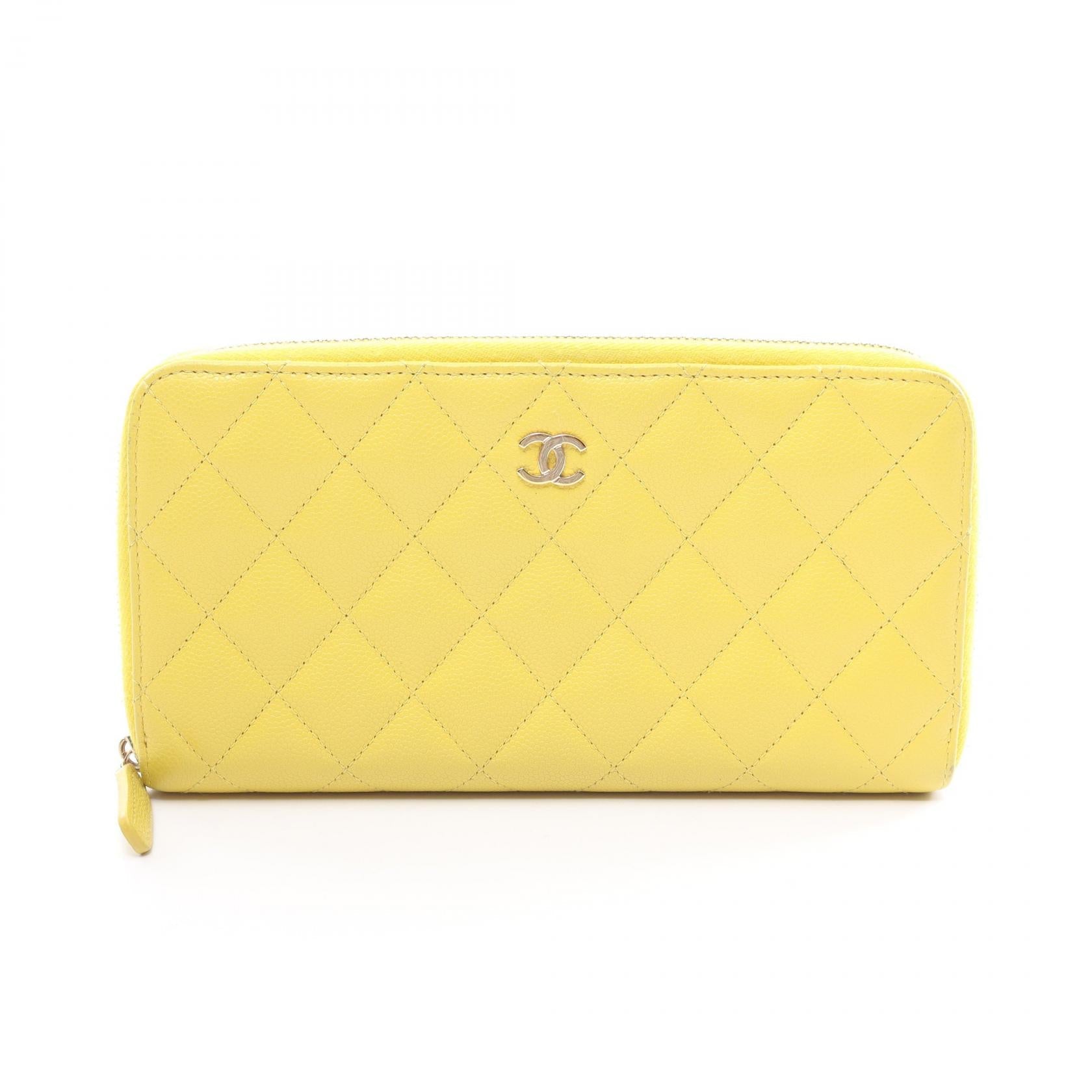 Chanel Caviar Skin Matelasse Long Wallet